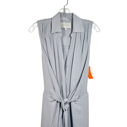 Gauzy Button Front Knot Waist