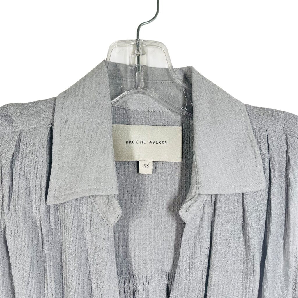 Gauzy Button Front Knot Waist