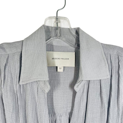 Gauzy Button Front Knot Waist