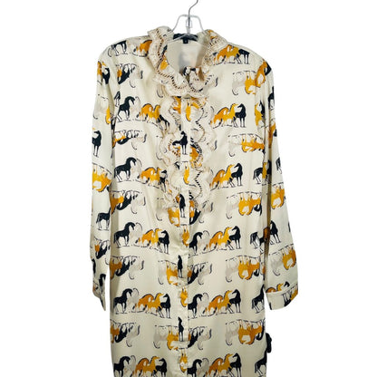 Horse Print Lace Placket