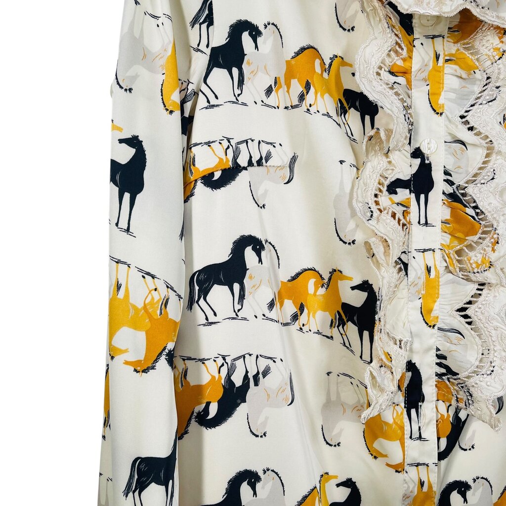 Horse Print Lace Placket