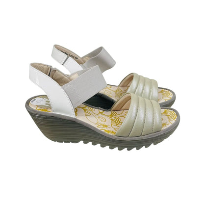 Wedge Lthr/Patent Sandal