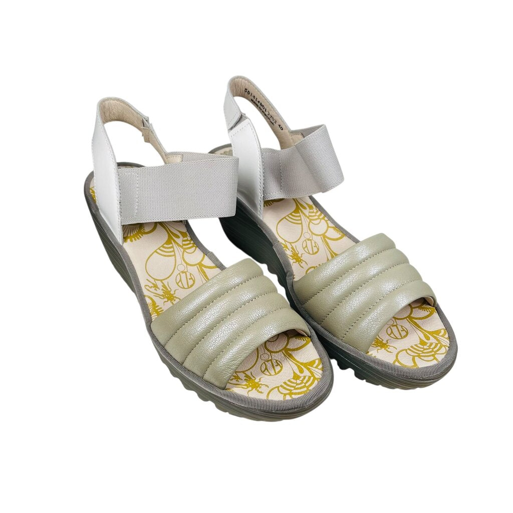 Wedge Lthr/Patent Sandal