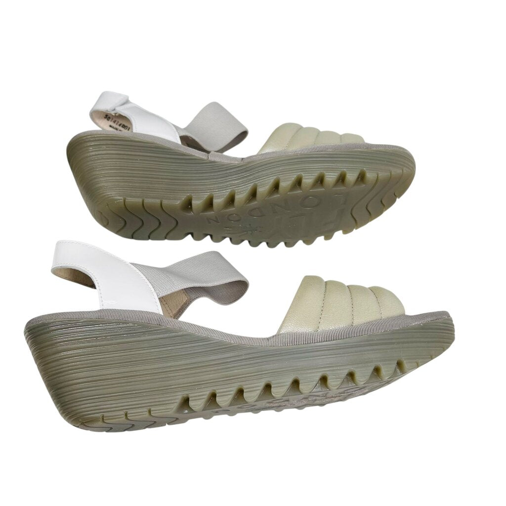 Wedge Lthr/Patent Sandal
