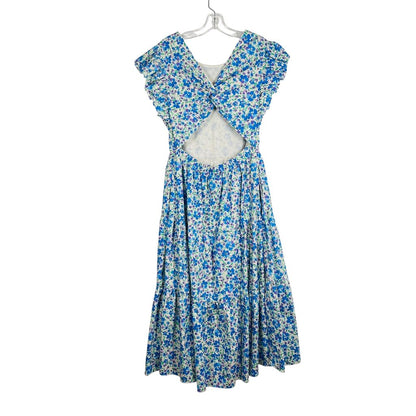 Floral Tiered Cut Out Back