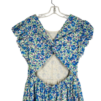 Floral Tiered Cut Out Back