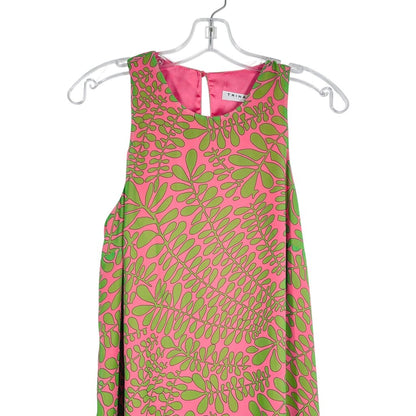 Leaf Print Ruffle Hem