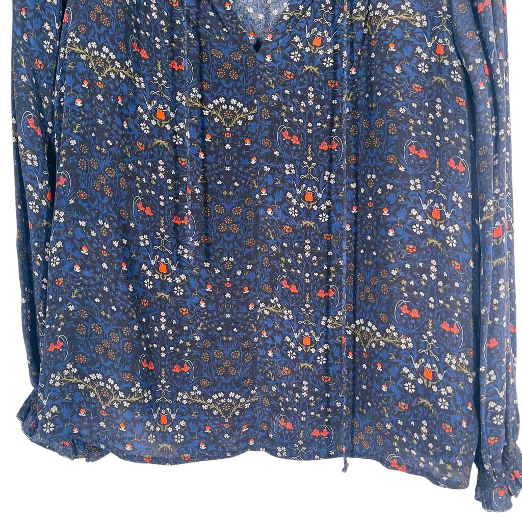 Floral Tie Nk L/S