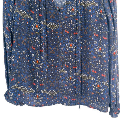 Floral Tie Nk L/S