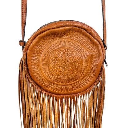 Circle Bag W/Long Fringe