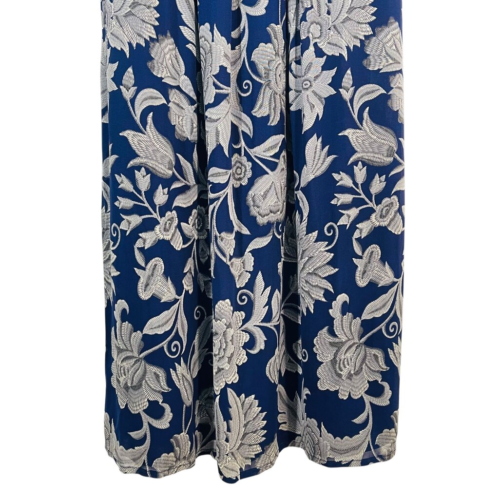 Spag Strp Floral Midi
