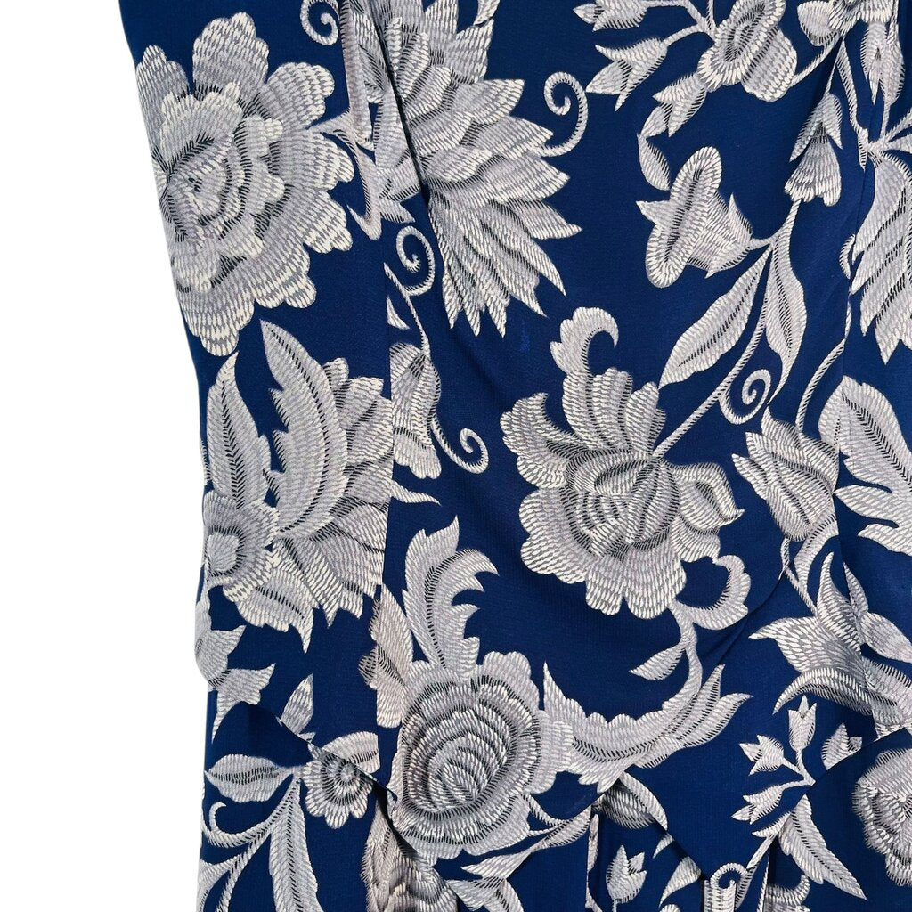 Spag Strp Floral Midi