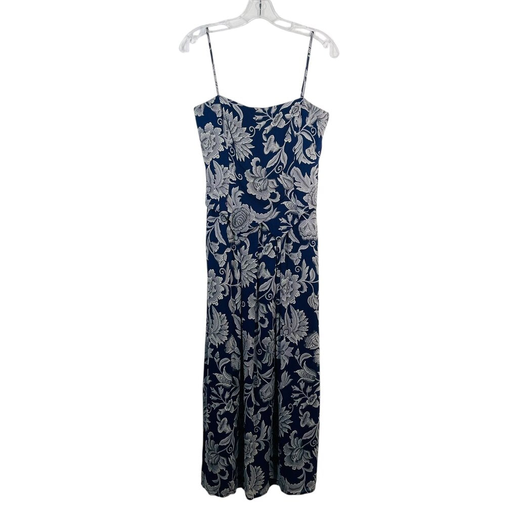 Spag Strp Floral Midi