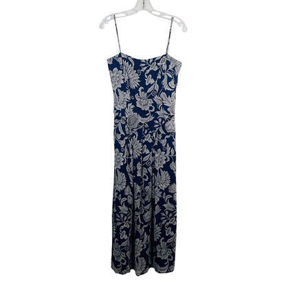 Spag Strp Floral Midi
