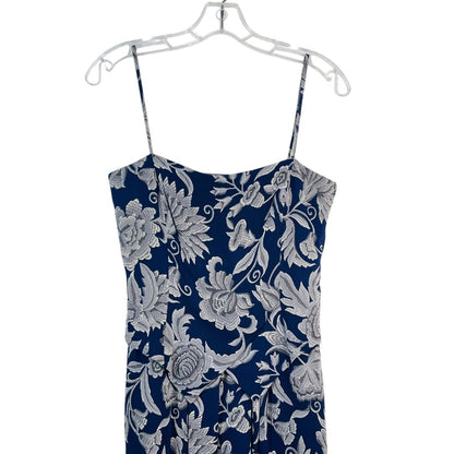 Spag Strp Floral Midi