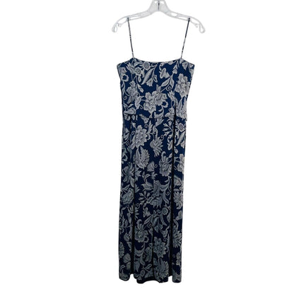 Spag Strp Floral Midi