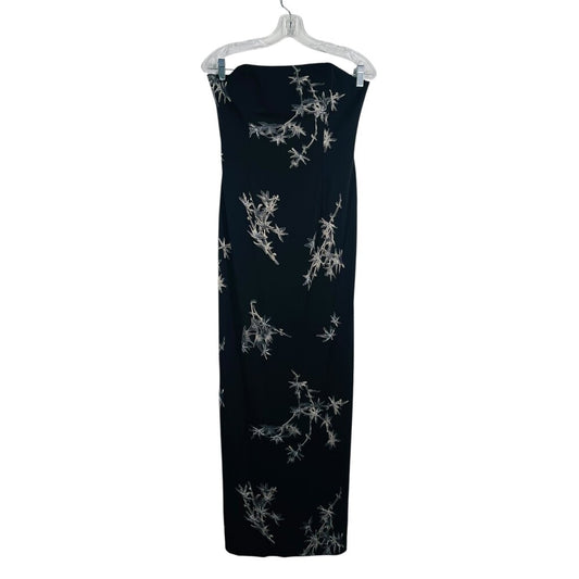 Long Strapless Beaded Icicle Print