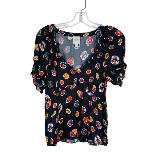 Fruit Print Vnk Puff Slv