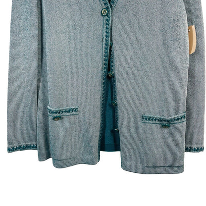 Tweed Cardigan W/Trim