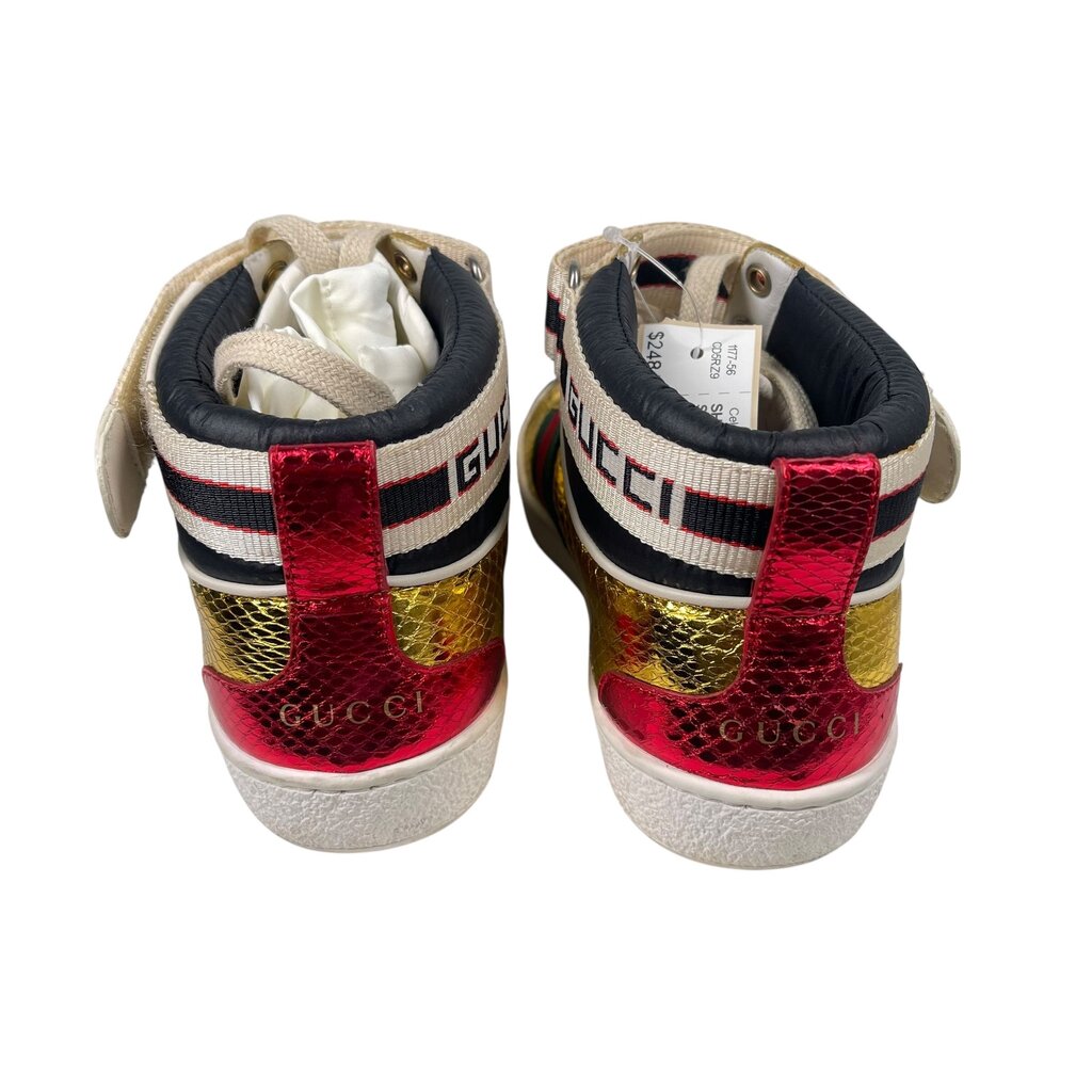 Hi Top Metallic Sneakers