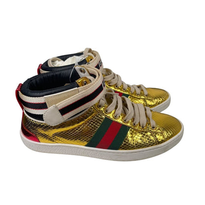 Hi Top Metallic Sneakers