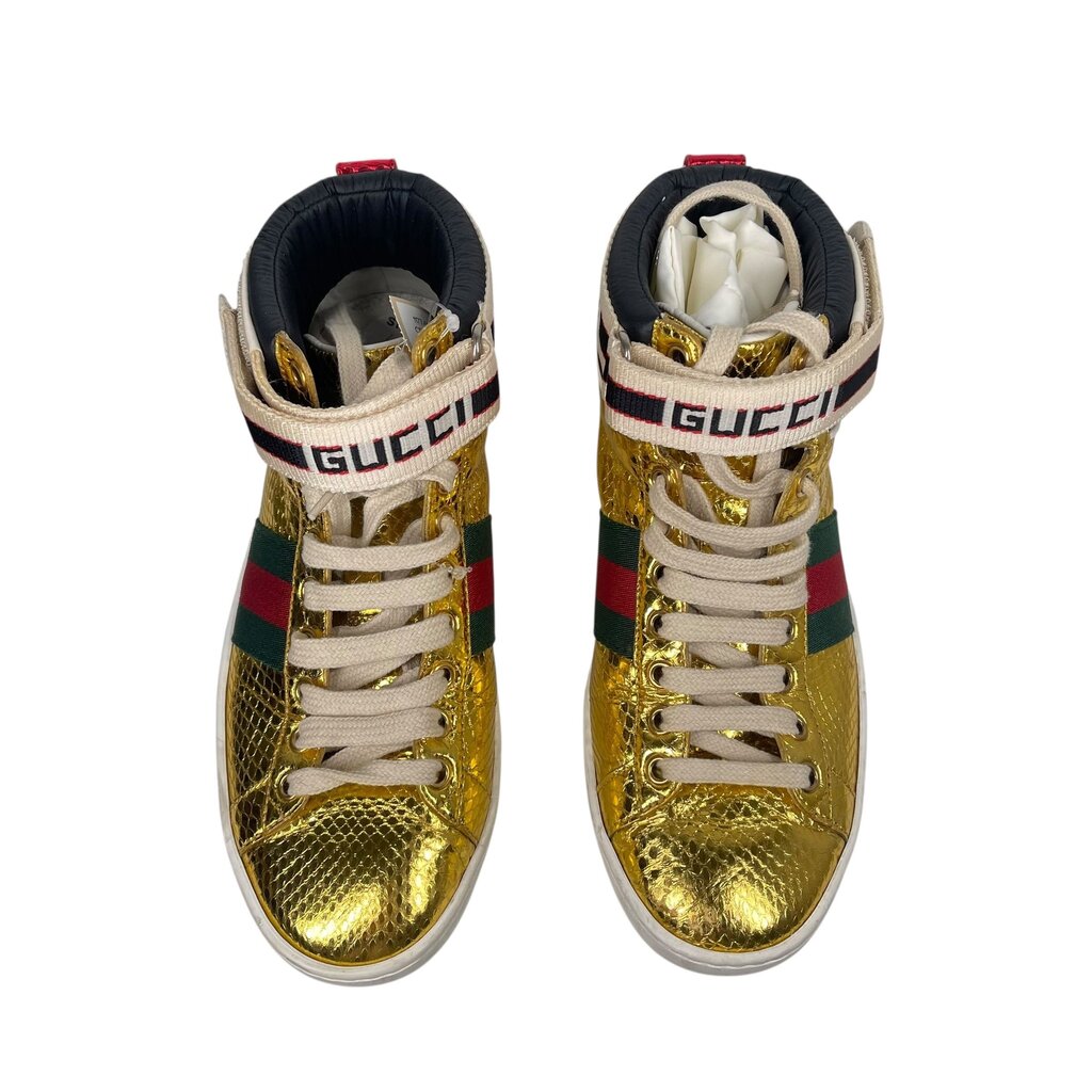Hi Top Metallic Sneakers