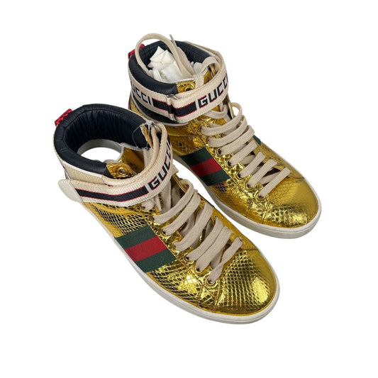 Hi Top Metallic Sneakers