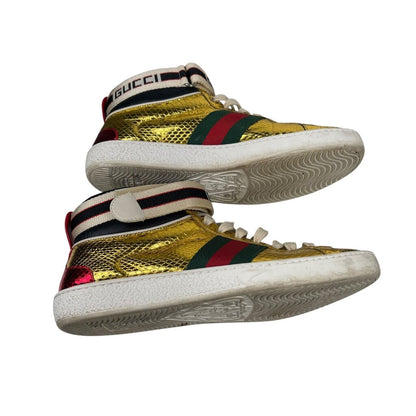 Hi Top Metallic Sneakers