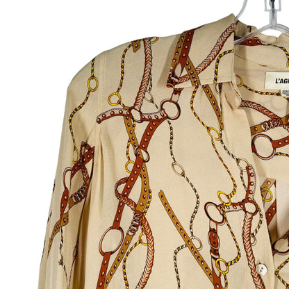 Chain/belt Print Crop