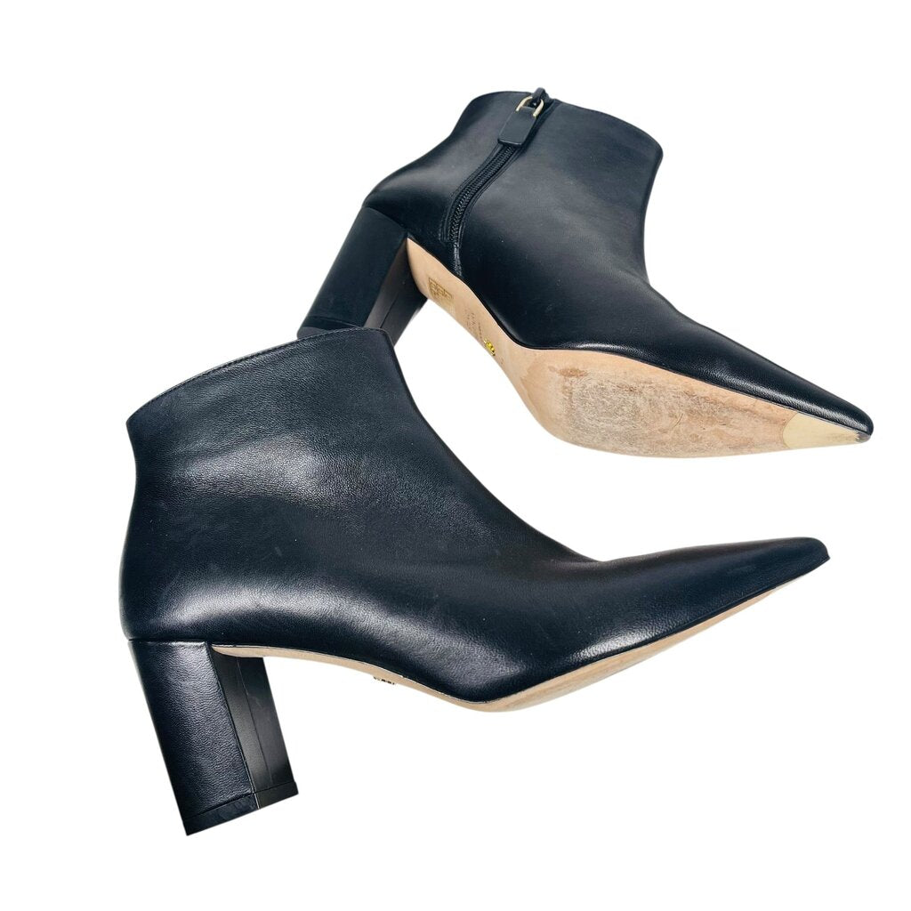 Leather Ankle Bootie W/Heel