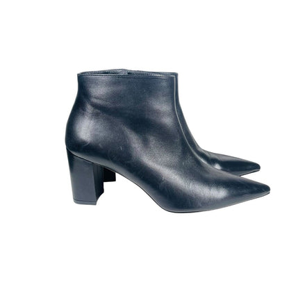 Leather Ankle Bootie W/Heel