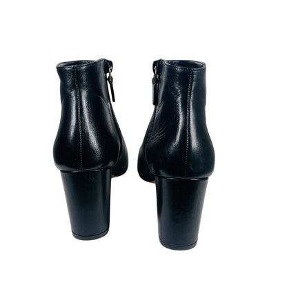Leather Ankle Bootie W/Heel