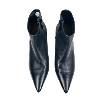 Leather Ankle Bootie W/Heel