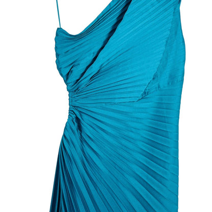 Long Fortuny Pleated 1 Shoulder