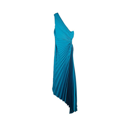Long Fortuny Pleated 1 Shoulder