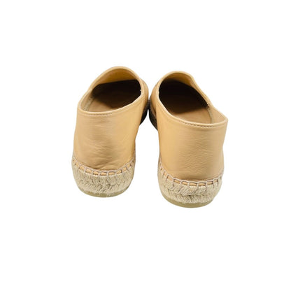 2 Tone Leather Logo Espadrille