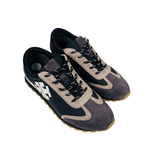 Suede/Nylon Logo Sneakers