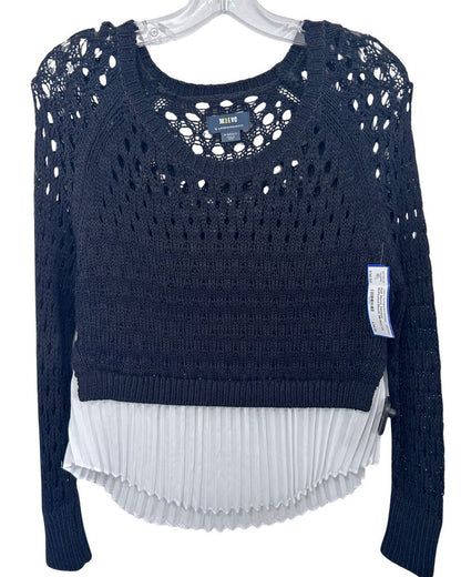 Sweater W/Pleated Blouse