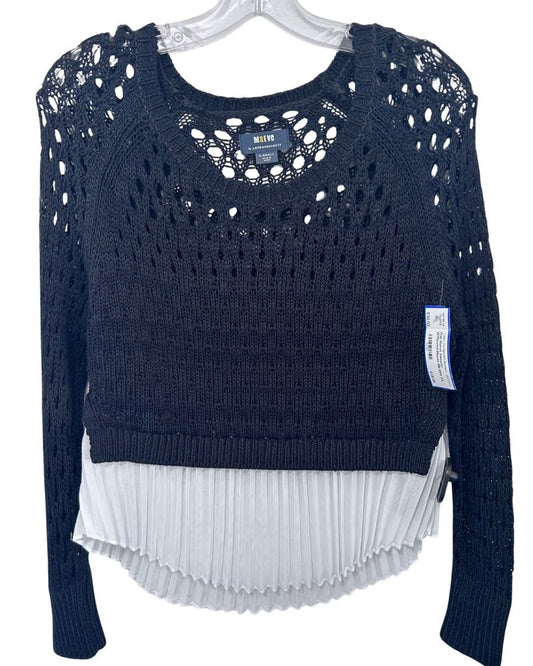 Sweater W/Pleated Blouse