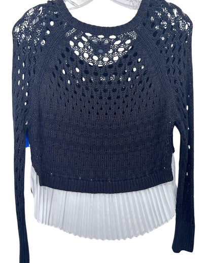 Sweater W/Pleated Blouse