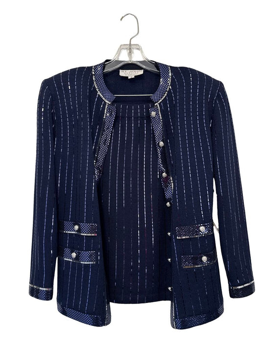 Stripe Sequin Jacket/Skirt NWT