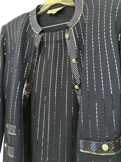 Stripe Sequin Jacket/Skirt NWT