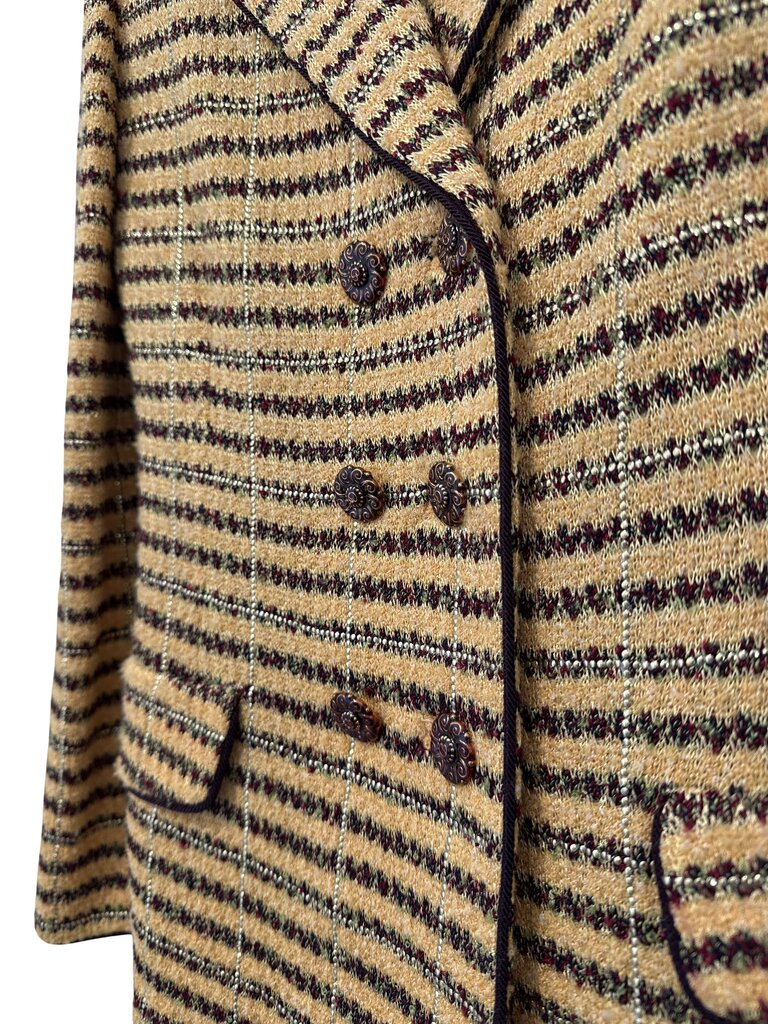 Dbl Brst Stripe Jacket/Skirt