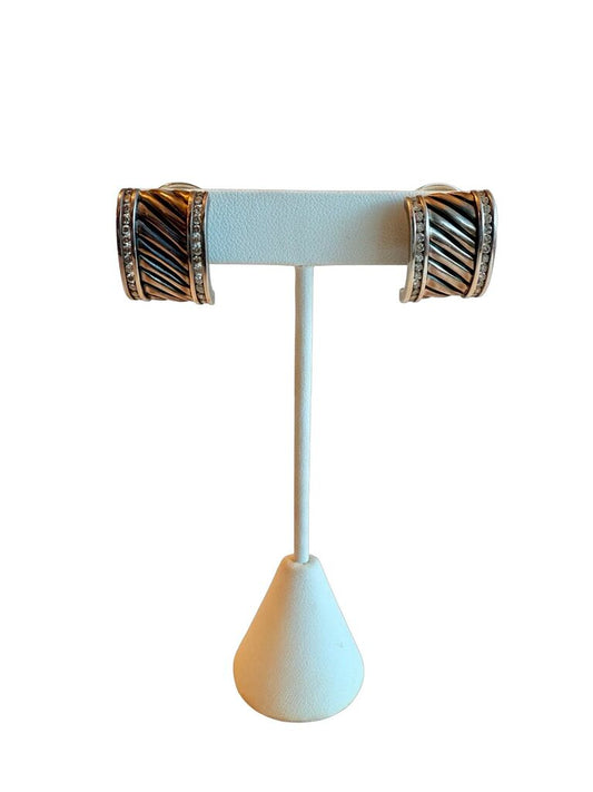 Sterling Silver diamond Cigar band