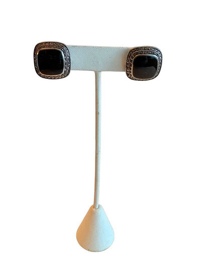 Sterling Silver Black onyx square