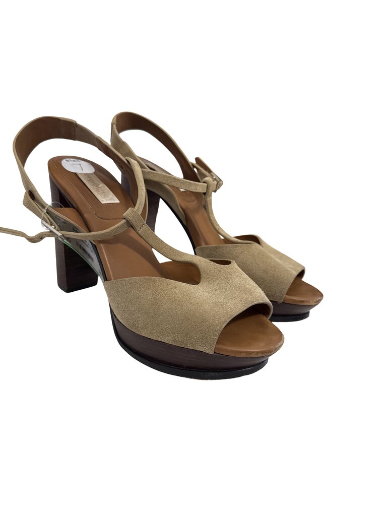 Suede Heel Sandals