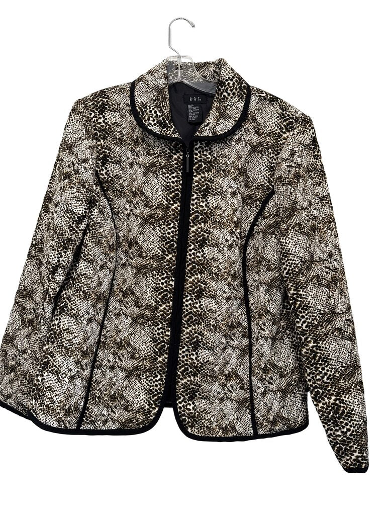 Animal Print Zip Front