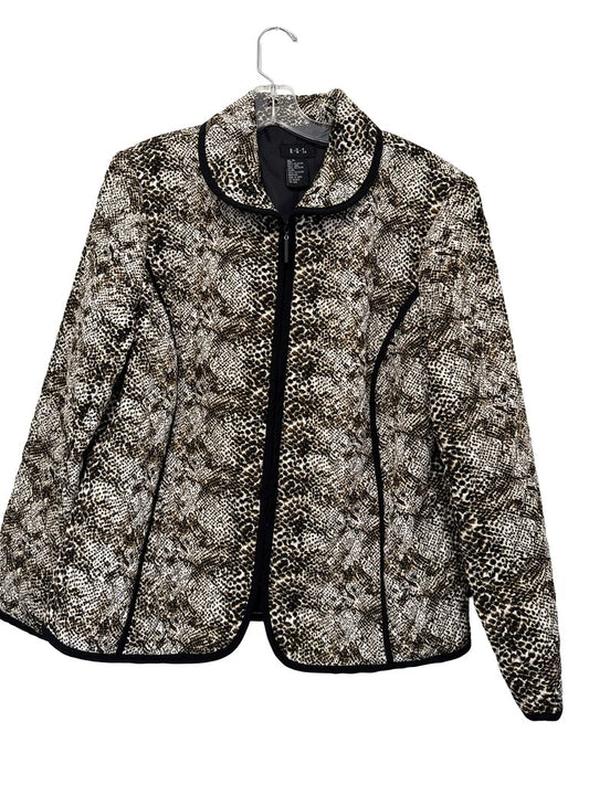 Animal Print Zip Front