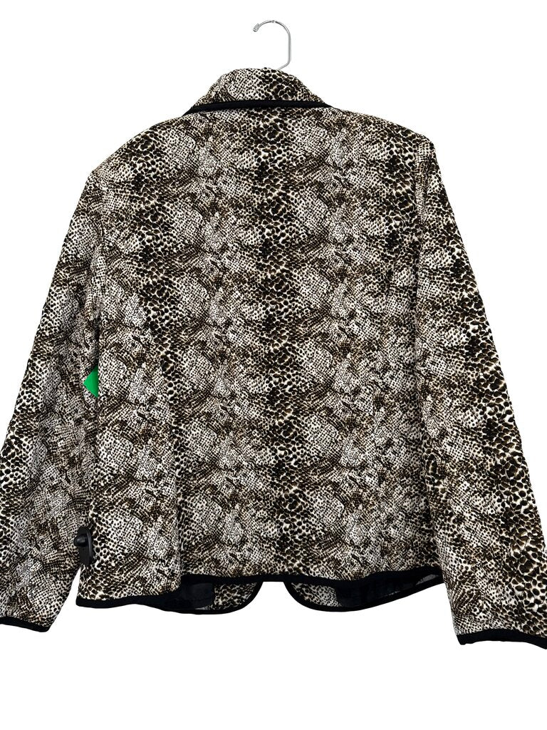 Animal Print Zip Front