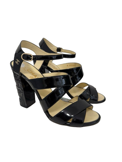 Patent Sandal W/Heel